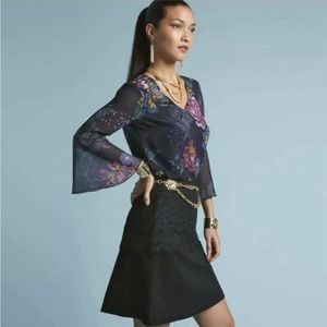 CAbi 3506 NWT Olivia Blouse Winter Floral size large